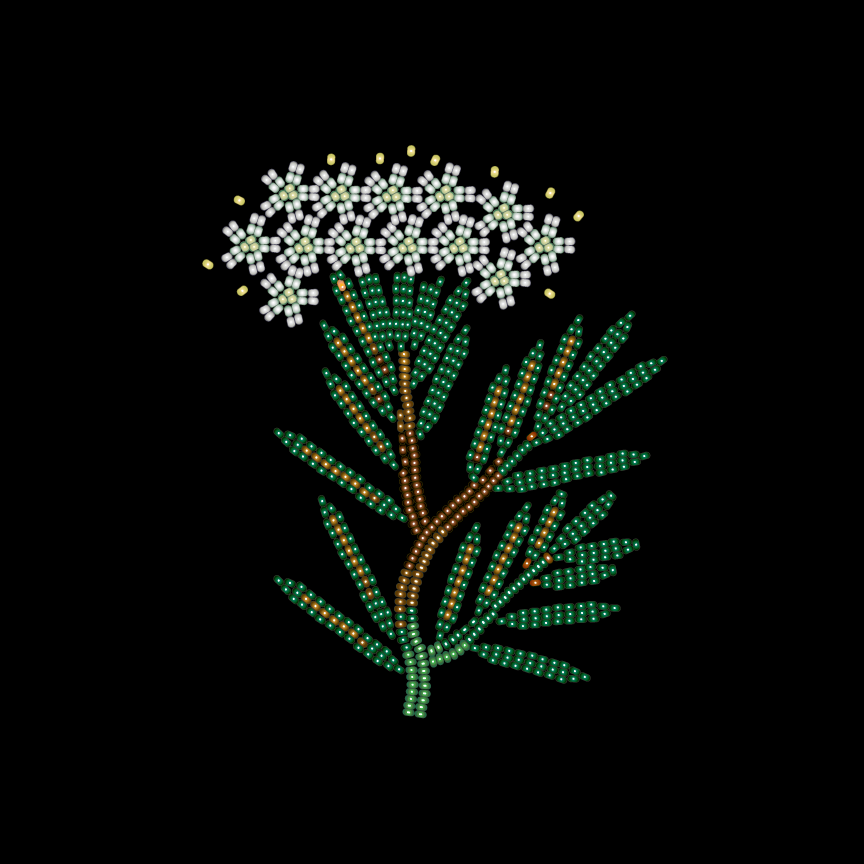 Beaded interpretation of Labrador Tea