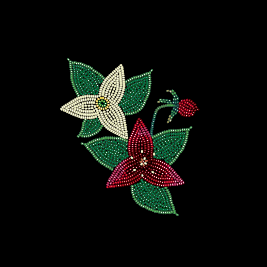 Beaded interpretation of Trillium